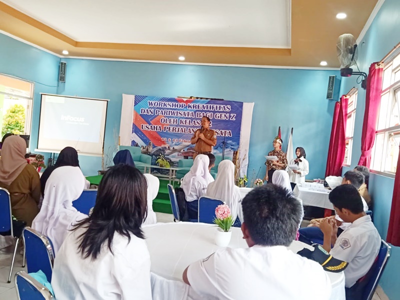 Siswa SMPN 6 Tanjungpandan Mengikuti Workshop Kepariwisataan di SMKN 3 Tanjungpandan