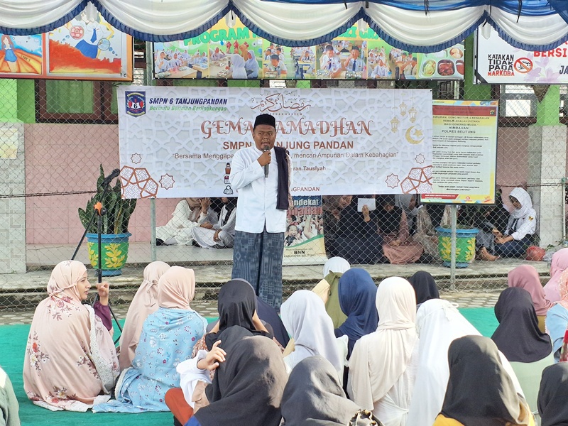 Tingkatkan Iman dan Taqwa SMPN 6 Tanjungpandan Laksanakan Gema Ramadhan 2025